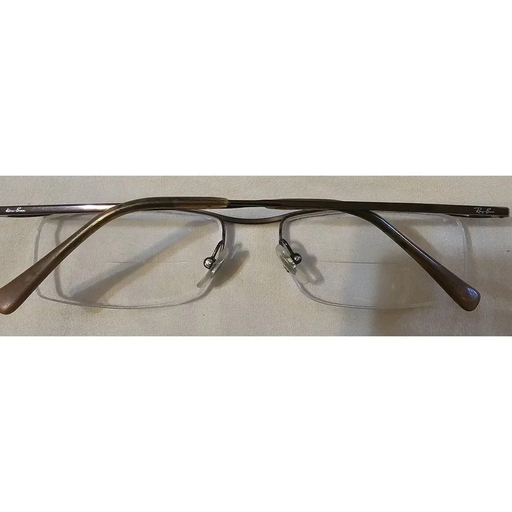 Ray-Ban Eyeglasses RB 6039 2511 Brown Half Rim Metal Frame Italy 52[]19 135